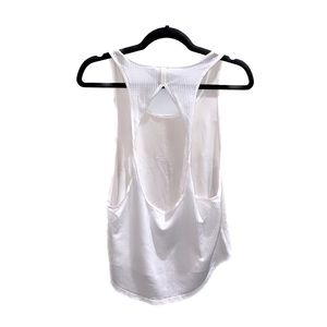 Forever 21 Active Open-Back Mesh Tank Top - White